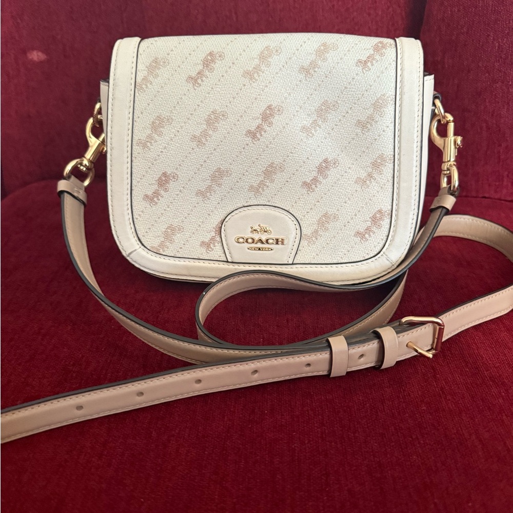 Coach Beige and Brown Crossbody Bag - Picture 2 of 5
